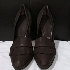 Gianfranco Ferre dark brown lofa style heels